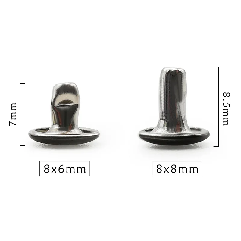 100pcs 6mm 8mm Colorful Painted Iron Rivet A5 A6 Matching Double sided Buckle Clip Accessories Journal Binder Ring Screw Nails book binding supplies