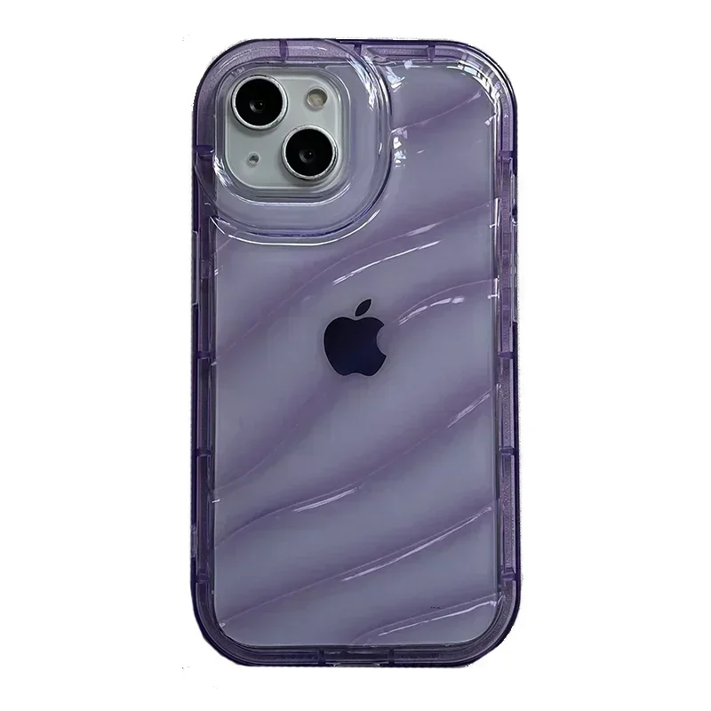 thumbnail image 1 of Funda transparente con patrón de ondas para iPhone 14, 13 Pro Max, 12, 11, X, XR, XS Max, 7, 8, 14 Plus, funda suave anticaídas y a prueba de golpes, 1 of 5