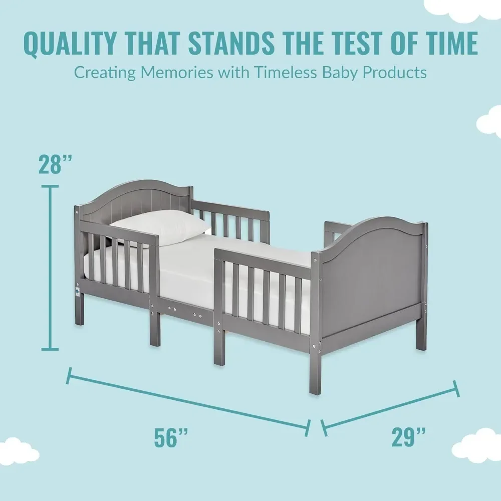 3-in-1 Convertible Toddler Bed (Steel Grey) 2