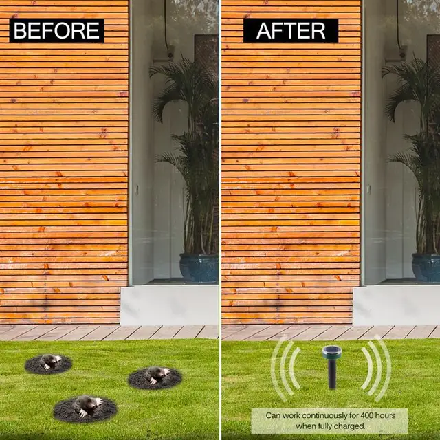 Kültéri Kerti Kártevőirtó 2 Db Rezgés Gopher Vole Kígyó Egér Kártevő Tribellens Elrettentő Vakond Taszító Kártevőirtás - Image 6