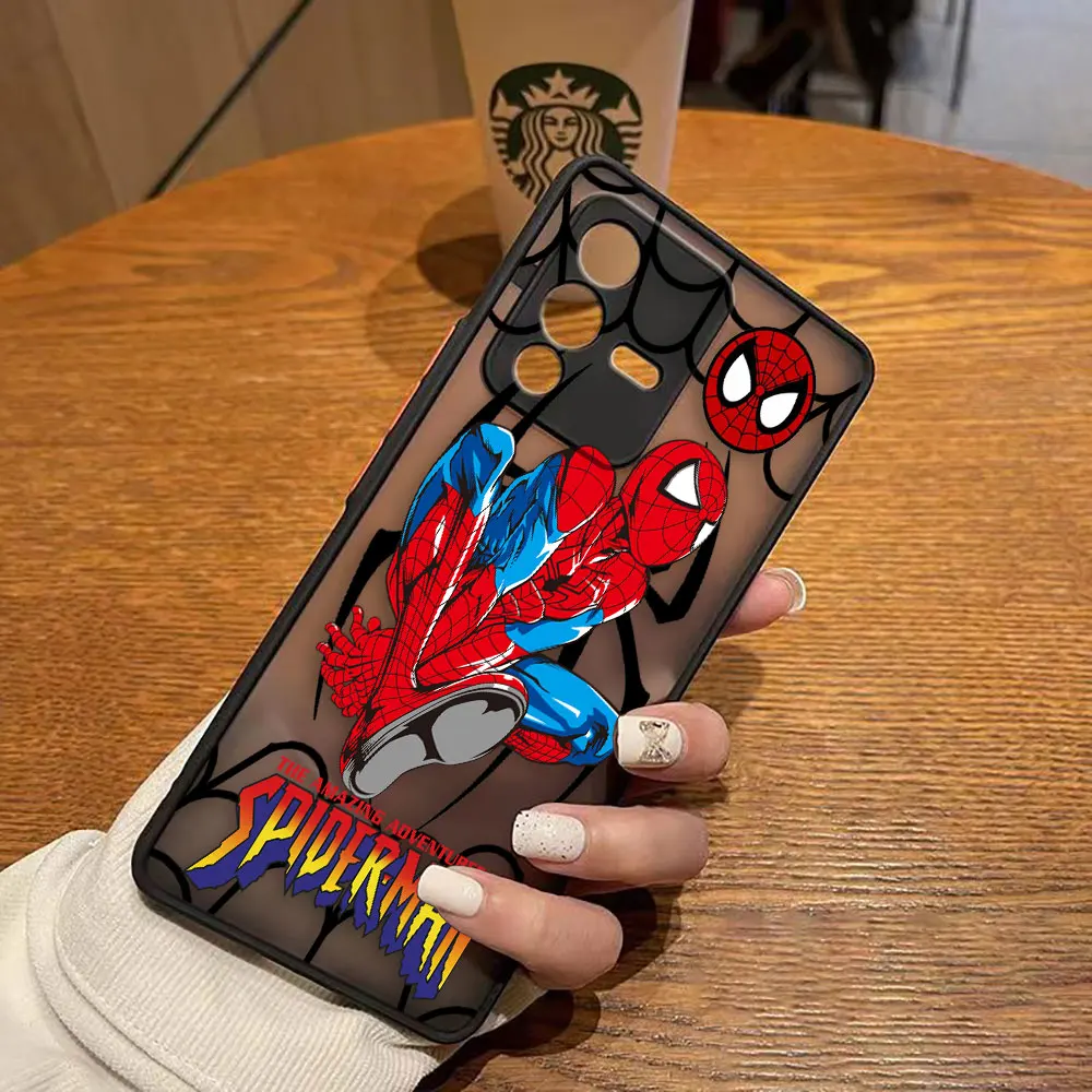 thumbnail image 1 of Matte Case for VIVO V25 V23E V23 V21 V20 V19 V17 V15 V11 Z1 Z6 T1 S16 PRO 5G Case Funda Coque Capa Shell Marvel Spider-Man Combo, 1 of 5