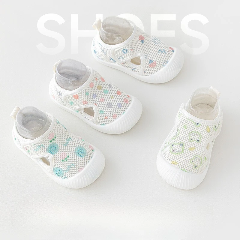 Atmungsaktive Mesh-Krabbelschuhe für erste Schritte, Bodensocken für Babys, Kleinkindschuhe für 0–3 Jahre, rutschfeste Schuhe, Kinder-Laufschuhe
