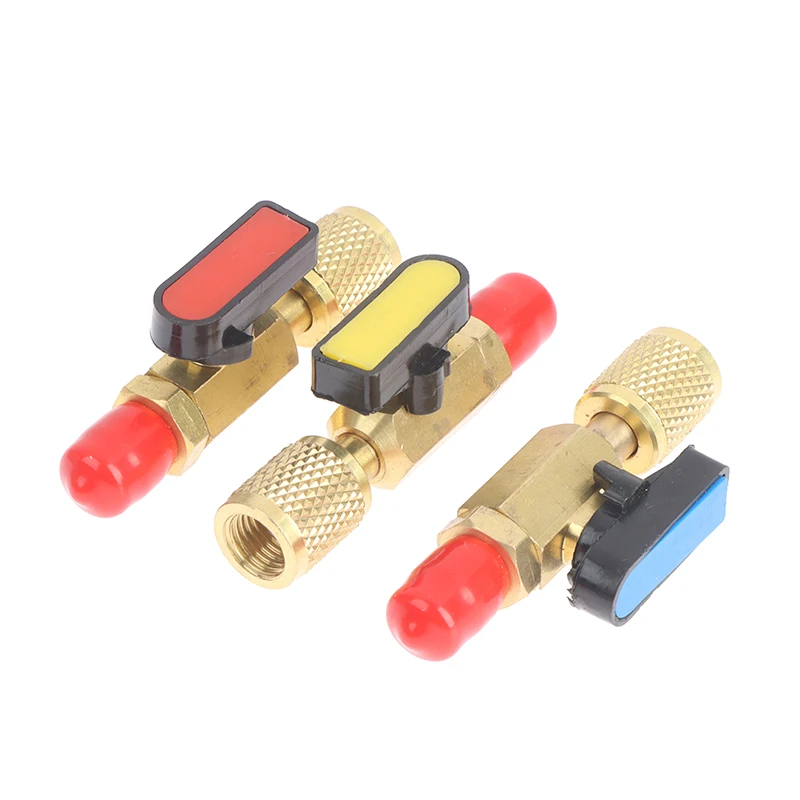 

1/4" Male To 1/4" Female SAE Straight Ball Valve Charging Hoses HVAC , HVAC/r , A/C Manifold Accessories For R22 Refrigerant Use