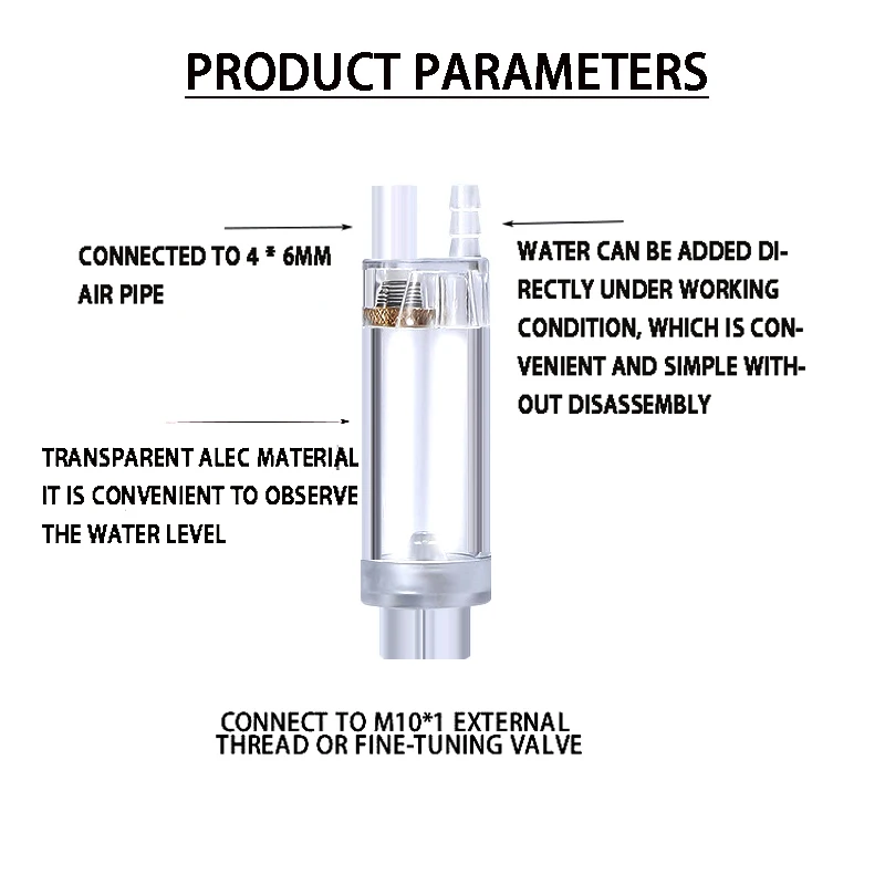 Aquarium CO2 Bubble Counter Water filled sealed bubble recorder Fish tank CO2 generator Pressure reducing valve accessories 2