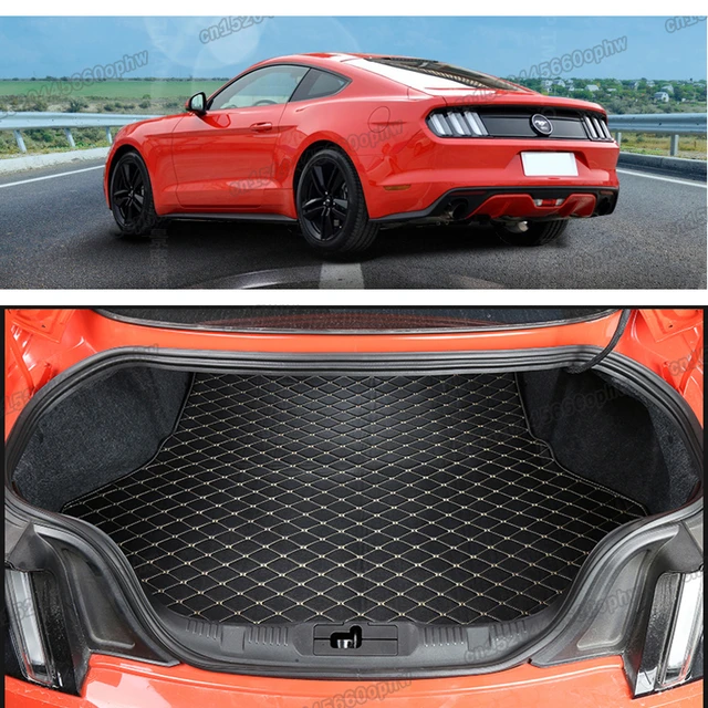 Für ford mustang leder kofferraum matte cargo-liner zubehör 2015 2016 2017  2018 2019 teppich teppich boot 2020 2021 auto styling - AliExpress