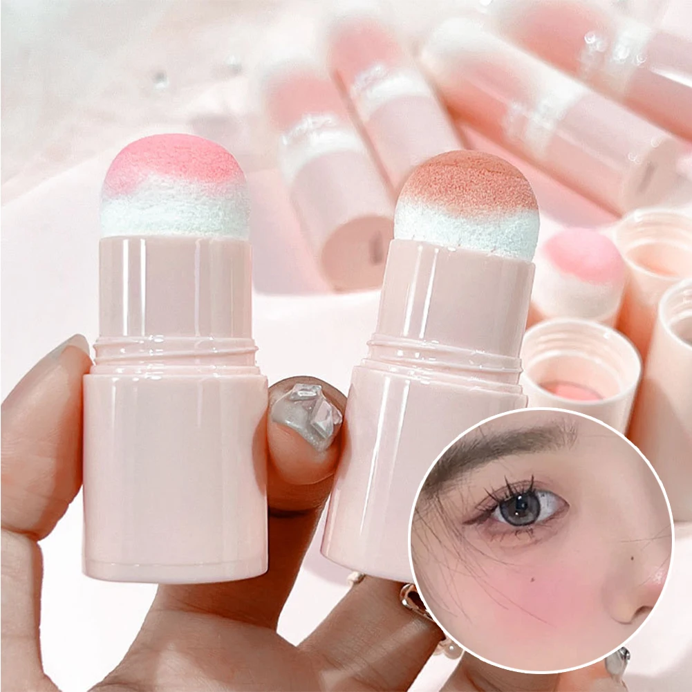 Blush Stick Soft Sponge Blusher Beauty Wand Highlighter Blush With Cushion Liquid Face Bronzer Wand Stick Applicator Makeup 5