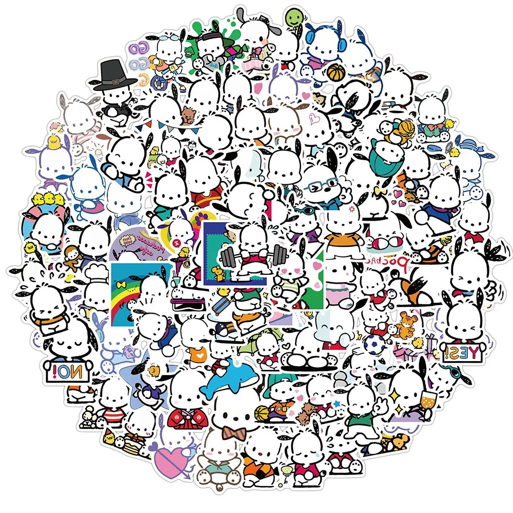 

10/30/50/100pcs Cute Pochacco Cartoon Graffiti Stickers Decals Laptop Scrapbook Phone Suitcase Stationery Sticker for Kids Toys