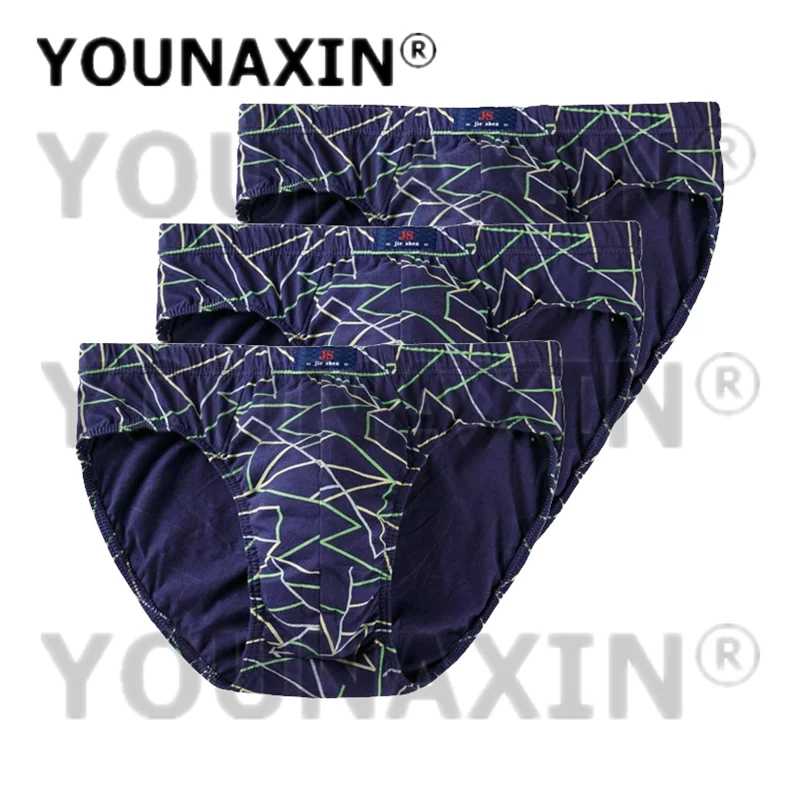 3 Pieces Men's Big Size Knickers Underwear Briefs Panties Middle-aged And Elderly Cotton Undies L XL 2XL 3XL 4XL 5XL 6XL 7XL