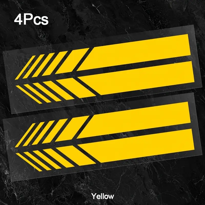 "Classic JDM Reflective Stripes Vinyl Decal Kit - 4pcs Self-Adhesive Car Body Stickers, Waterproof & Universal Fit" - Image 10