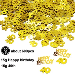 Elegant Black and Gold 40th Birthday Celebration Photo Backdrop and Party Decor Set (Brown)