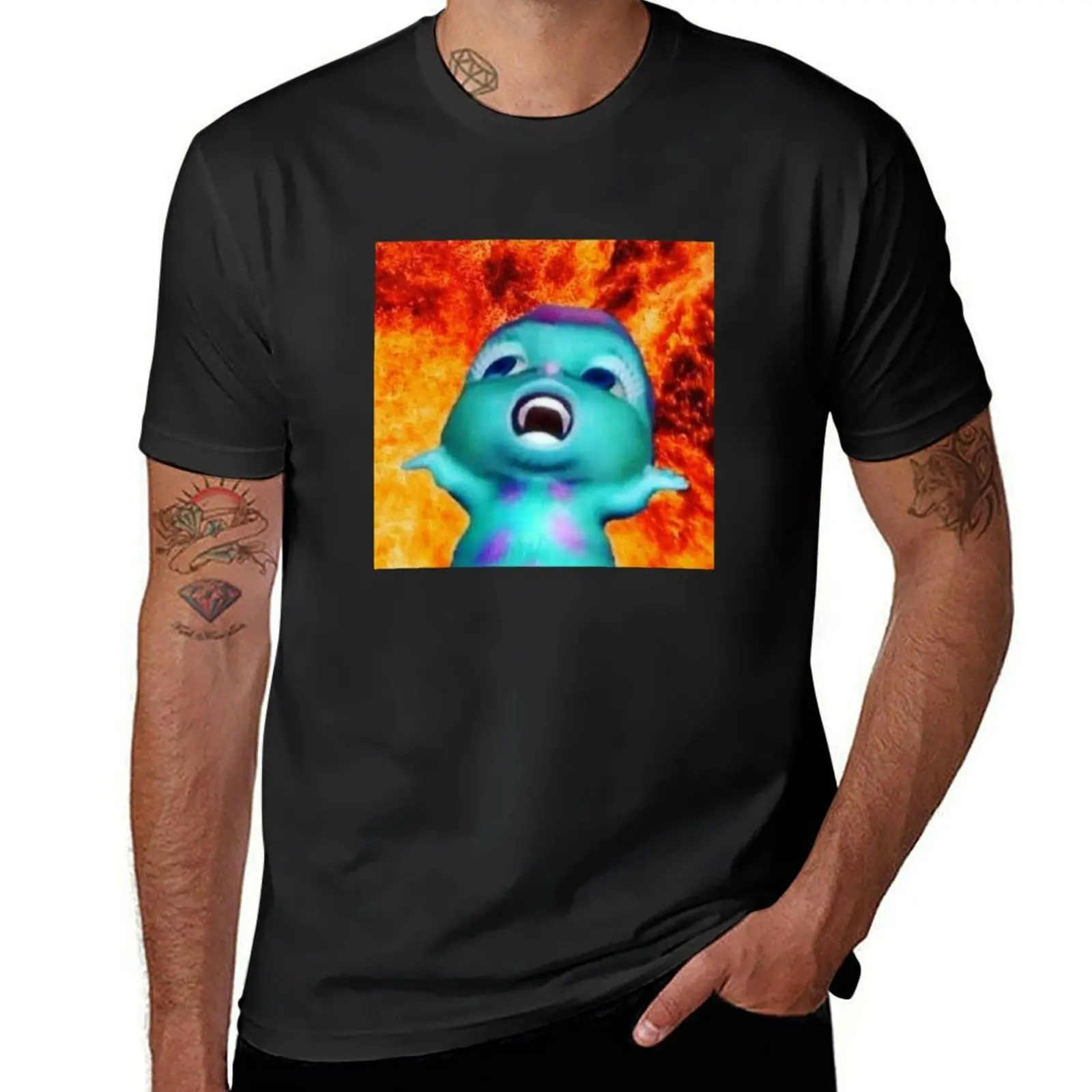 

Bibble Meme Fire T-Shirt summer clothes funnys mens tall t shirts