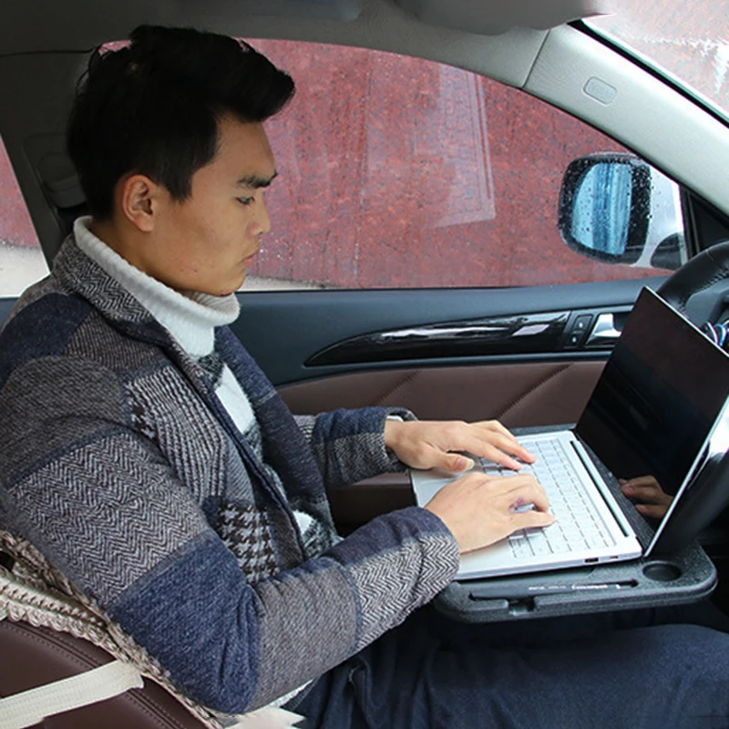 Portable Universal Notebook Holder For Car Mount Stand Coffee Holder Car Steering Wheel Coffee Tray Board suction cup rack