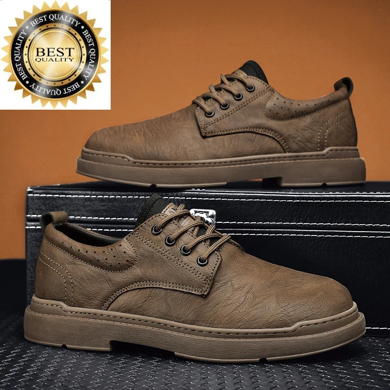 

Классические Брендовые мужские кожаные туфли, оксфорды на толстой подошве, модные повседневные простые деловые туфли