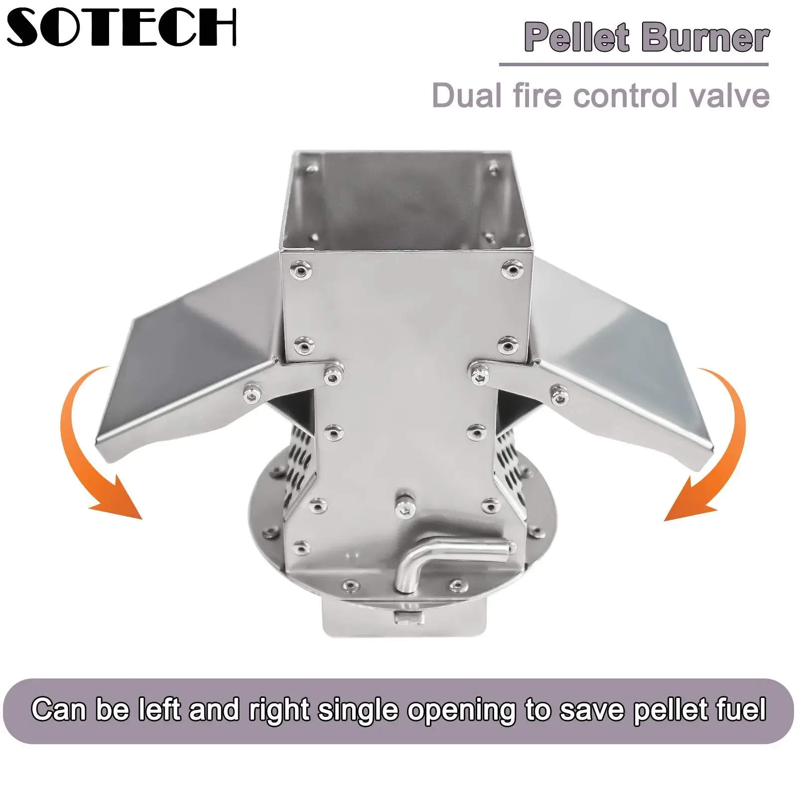 Stainless Steel Pellet Burner Portable Camping Firewood Stove High Efficiency High-capacity Particle Heater Outdoor Heating Hike outdoor heating stove