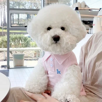 Cute Solid Polo Shirt for Small Dogs 8