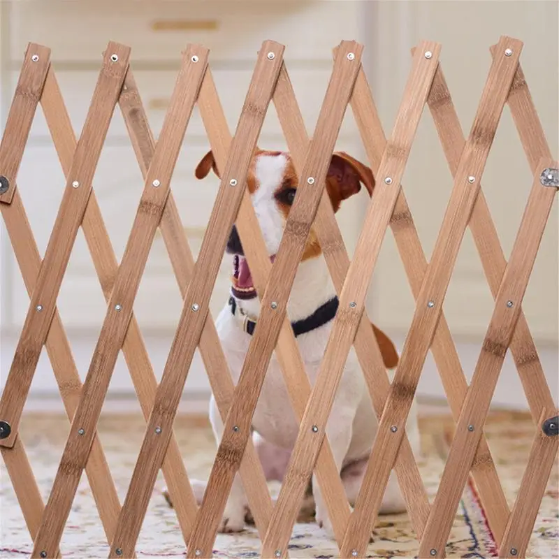 

Pet Gate Pet Fence Wooden Fence Retractable Sliding Door For Dog Cat Chicken Safety Playpen For House Doorway Stairs Patio Yard