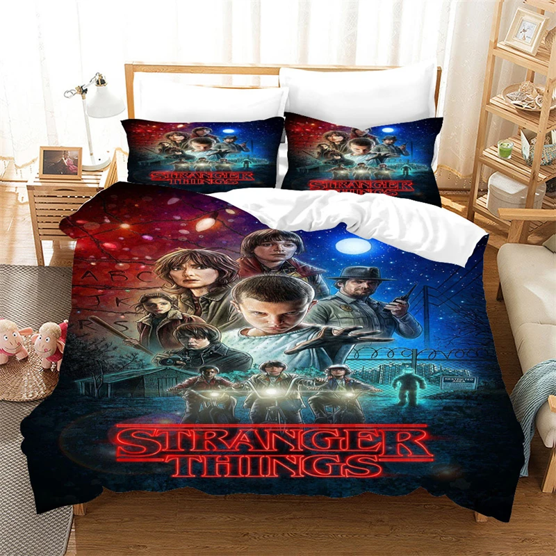 Home Textile Horror Movie Stranger Things Bedding Set 3d Printed Duvet