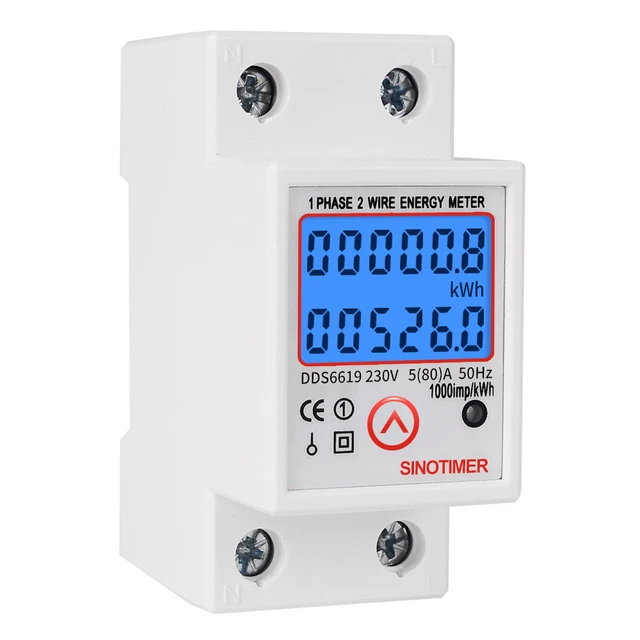 Compteur électrique monophasé 5-80 A 230v 50hz Compteur d'énergie