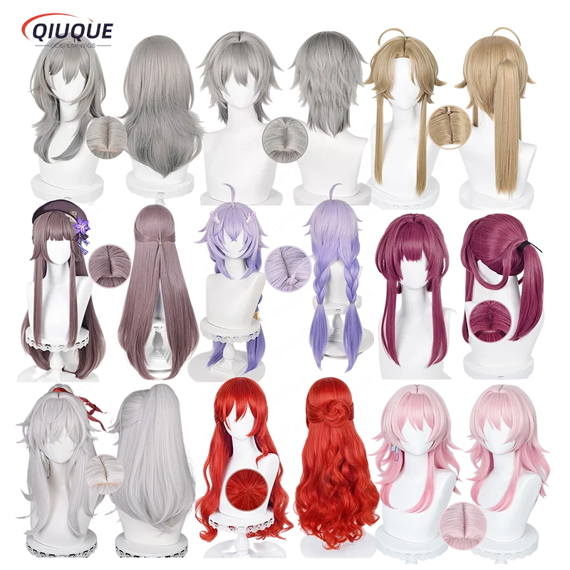 Gioco Honkai Star Rail Parrucca Cosplay Trailblazer Yanqing Jing Yuan Bailu Marzo 7Th Kafka Heta Himeko Bronya Fu Xuan Parrucche + Parrucca Cap