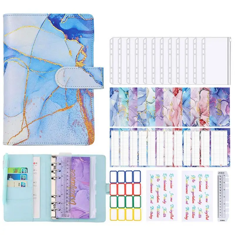 

Budget Binder With Zipper Envelopes Cash Money Saving Binder Money Folder Organizer Colorful A6 Savings Bill Money Binder Budget