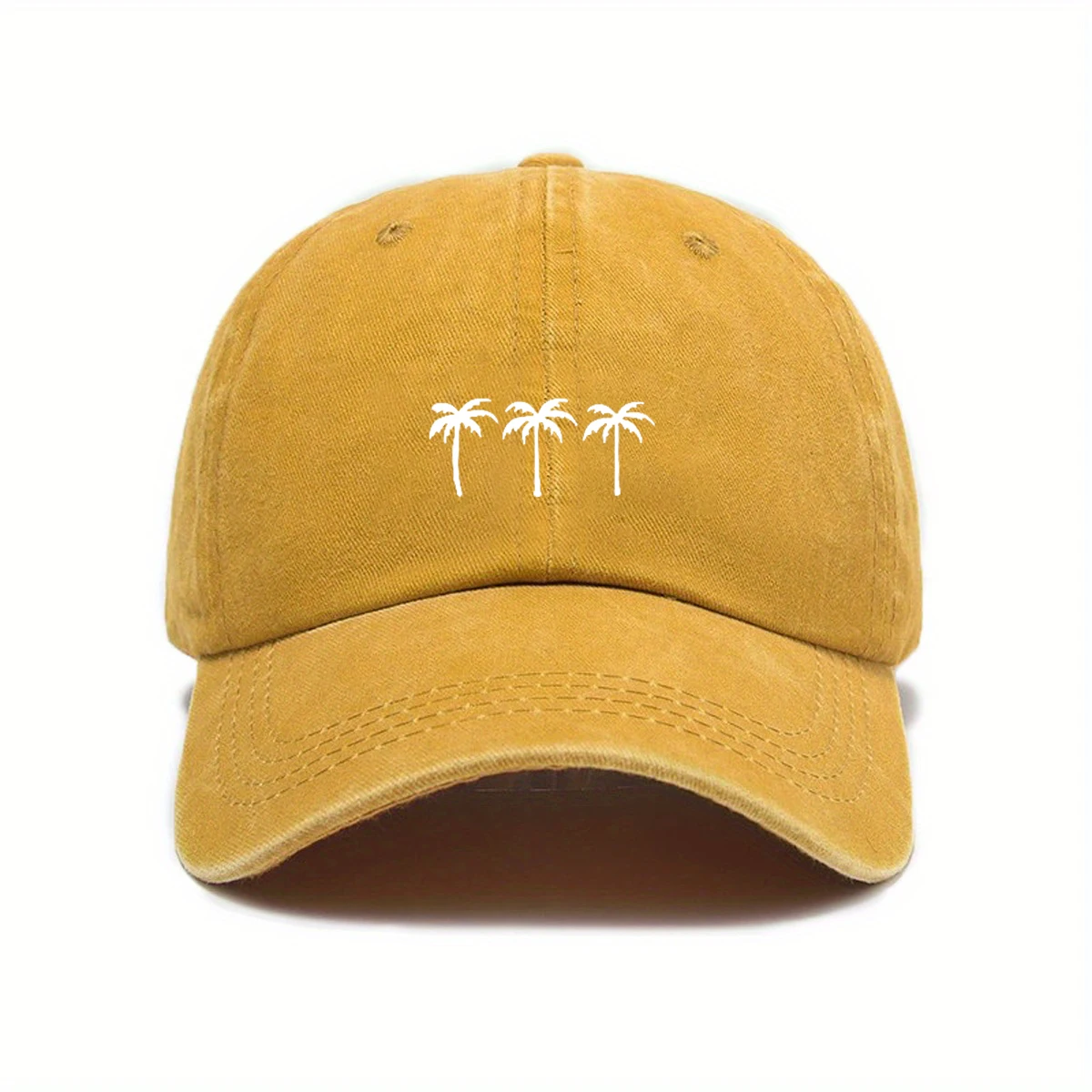 Drei Baseballkappen mit Kokosnussbaum-Aufdruck für Männer und Frauen, lässige Outdoor-Reisen, Strand-Entenschnabelmützen, einfache Accessoires – Detail 9