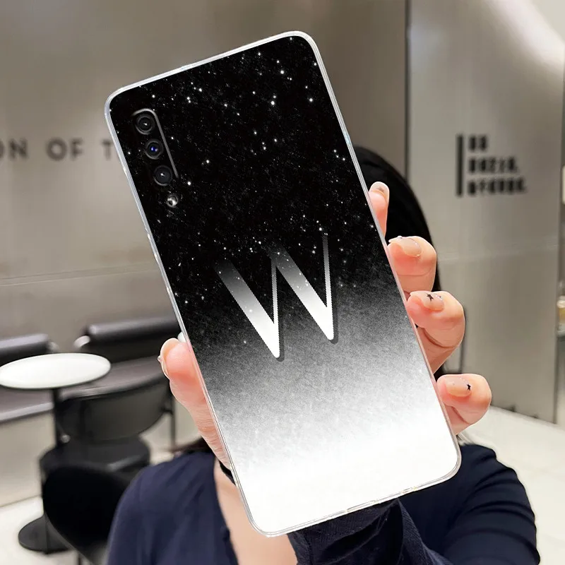 Elegant Clear Soft Silicone Protective Back Cover with Luxury Letter Design