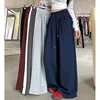 2024 Autumn Women Hip Hop Style Baggy High Waisted Long Pants Lady Versatile Streetwear Solid Color Drawstring Wide Leg Trousers 1