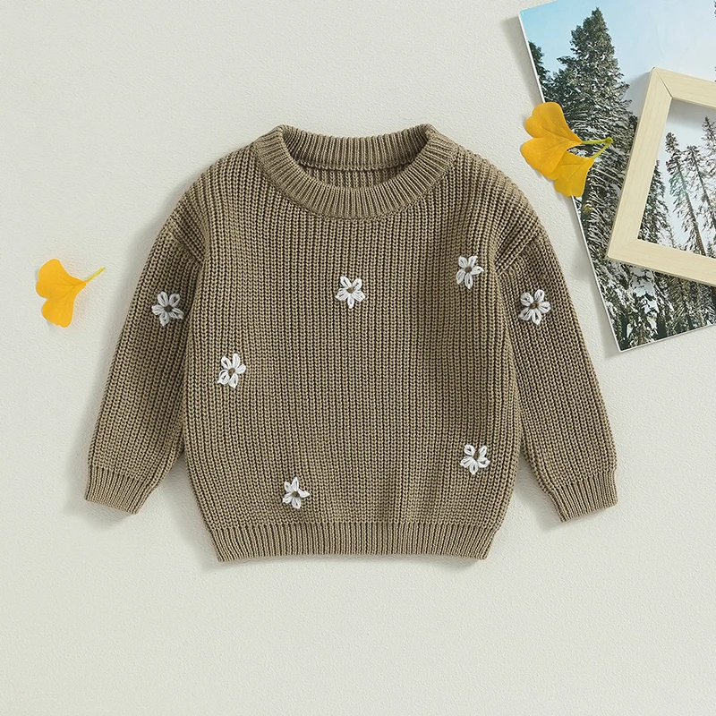 WESTFADE Maglione girocollo lavorato a maglia con applicazioni di fiori
