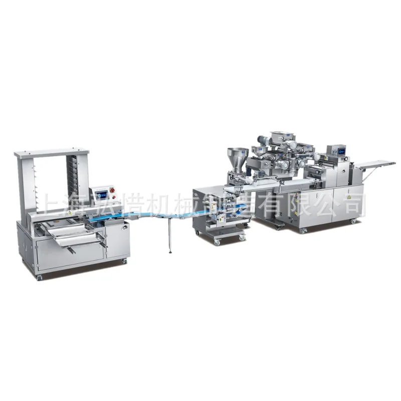 Fully Automatic Imitation Handmade Multifunctional Three-channel Rolled Pasty Machine Sesame Cake Meat Muffin Moulding Machine 5