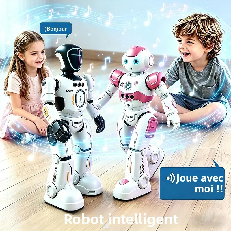 Robot Tank RC R2 Pink/Blue - Voiture télécommandée tout-terrain