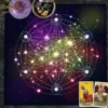 Geometric Altar Cloth Tarot Card Tablecloth With Flower Of Life Design Tarot Card Reading Mat For Metatron Cube Witchy Gift 3