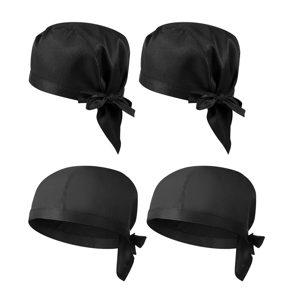 4 Pcs Chef Hat Cook Chef Hat Uniform Caps Cotton Supple Cooks Working chef hat