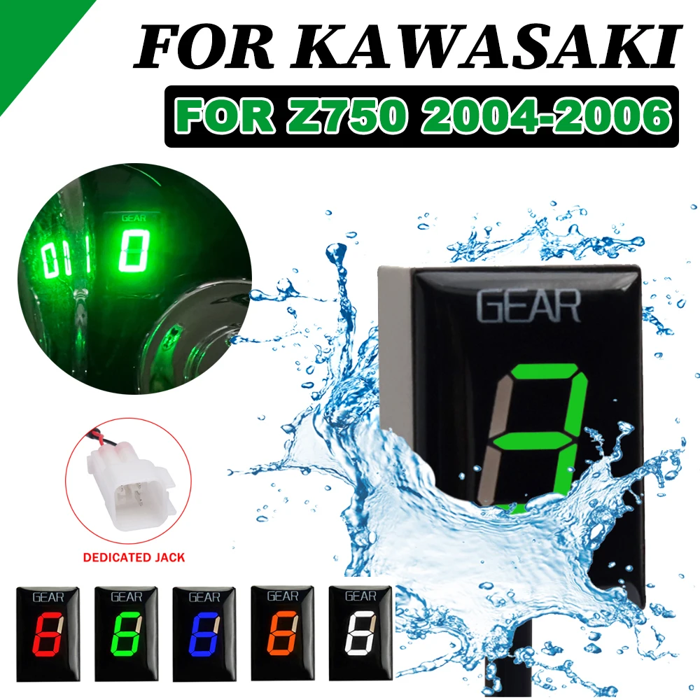 

1-6 Gear Indicator Motorcycle Accessories Gear Display Digital Meter For Kawasaki Z750 Z 750 2004 2005 2006