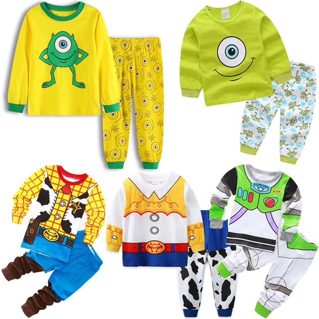 Pijama de Toy Story para niños, ropa de dormir de algodón, Woody, Tracey, Buzz Lightyear, disfraz de Halloween, Jessie, verano y otoño