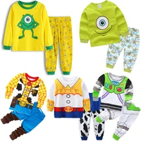 Summer Autumn Children's Toy Story Pajamas Clothes Woody Tracey Buzz Lightyear Halloween Costume Pyjamas Jessie Cotton Nightwear 1