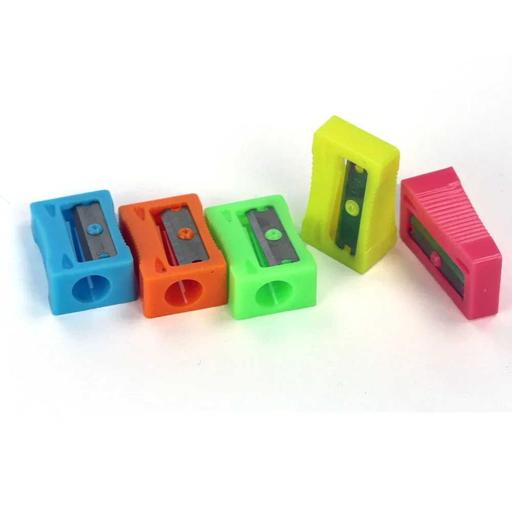 1/10pcs Portable Candy color, screw-free all-in-one mini single-hole plastic pencil sharpener 229A images - 6