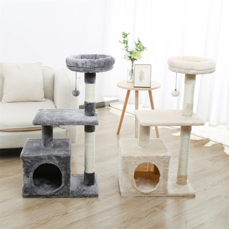 Small Cat Tree Tower Condo with Scratching Post 1