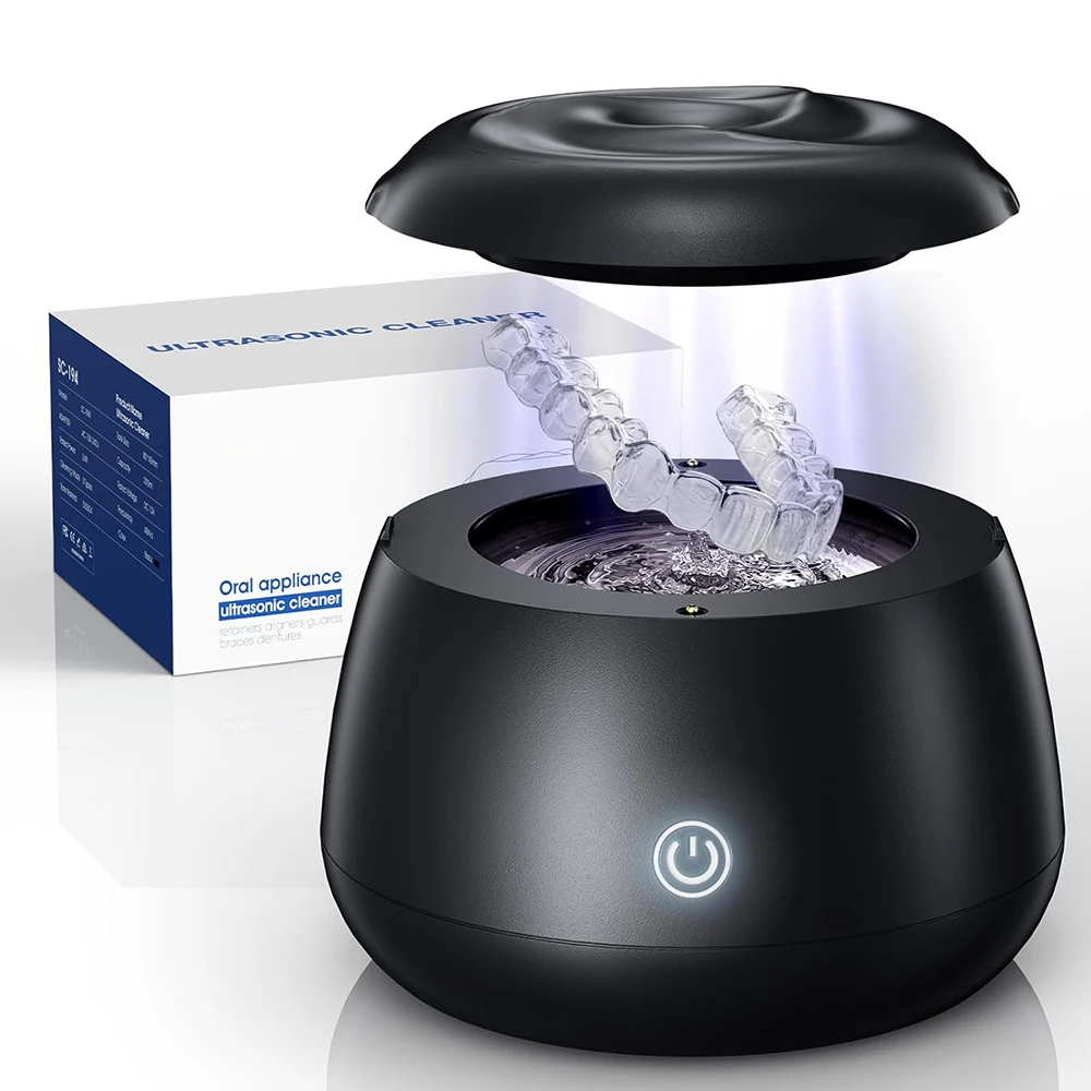 KUNPHY Ultrasonic Retainer Cleaner Machine UV Dental Pod 200ML 48kHz Deep Cleaning For Dentures Mouth Guards Jewelry_voghion.com