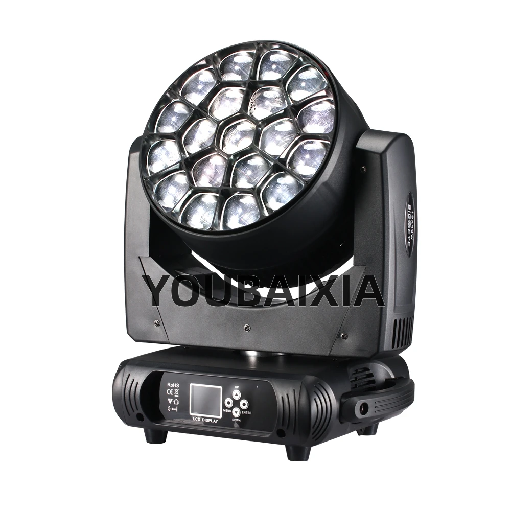 LED Beam+Wash Big Bees Eyes 19x40W RGBW Zoom Moving Head Lighting DJ Disco Stage Effect Equipment 3