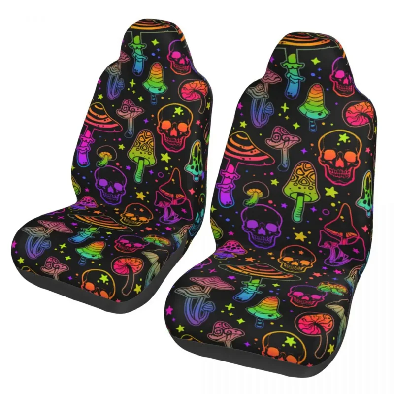 

Bright Poisonous Mushrooms Skulls Universal Car Cover most For All Covers Polyester Fishing