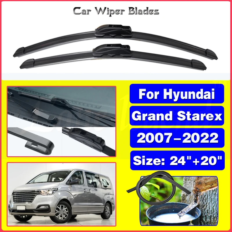 

For Hyundai Grand Starex TQ 2007-2022 Royale H-1 iMax H1 Car Front Wiper Blade Windscreen Windshield Windows Wipers Accessories