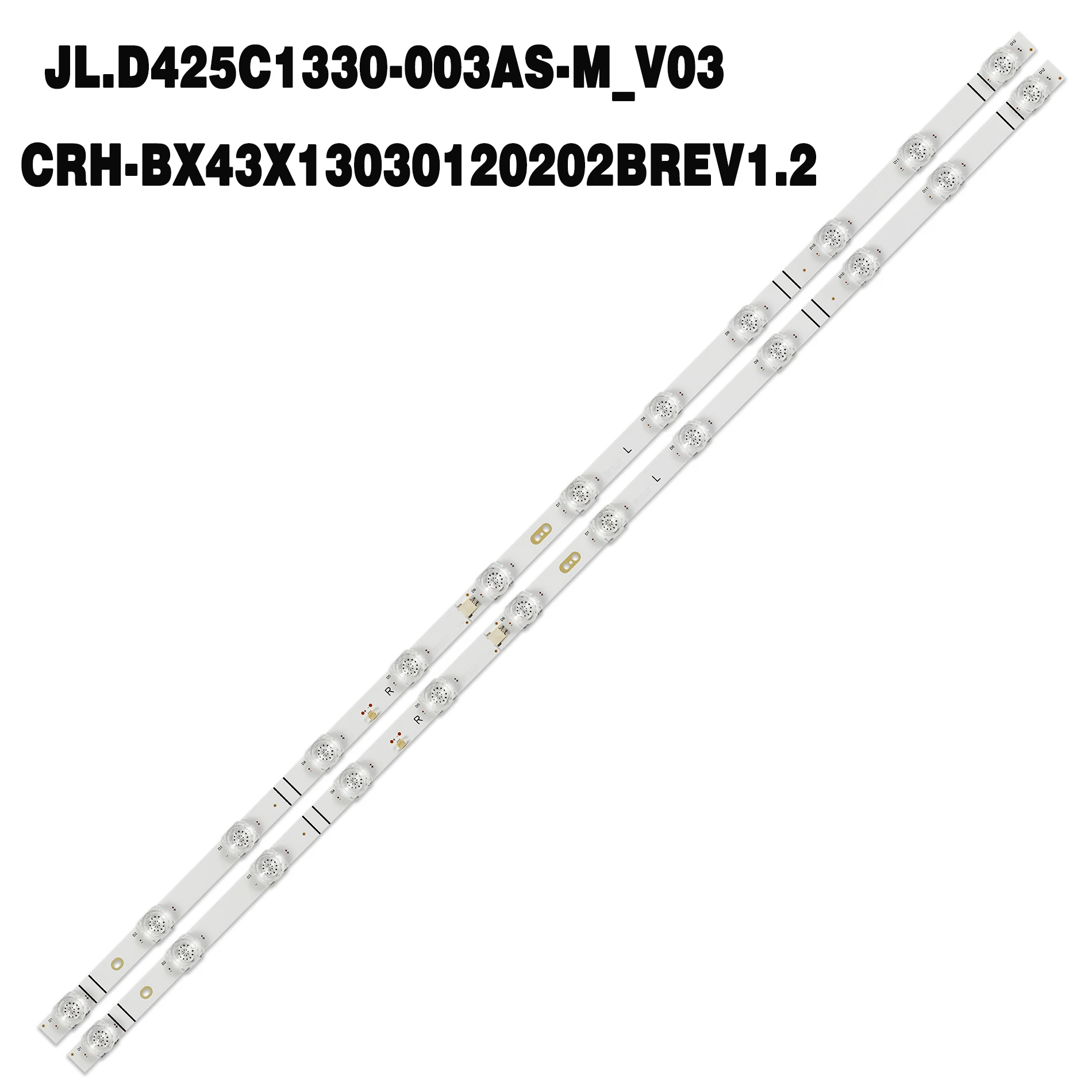 

10PCS 20PCS LED Backlight strip 12lamp CRH-BX43X13030120202BREV1.2 JL.D425C1330-003AS-M_V03 for Hisense 43h4000gm 43h4030f3