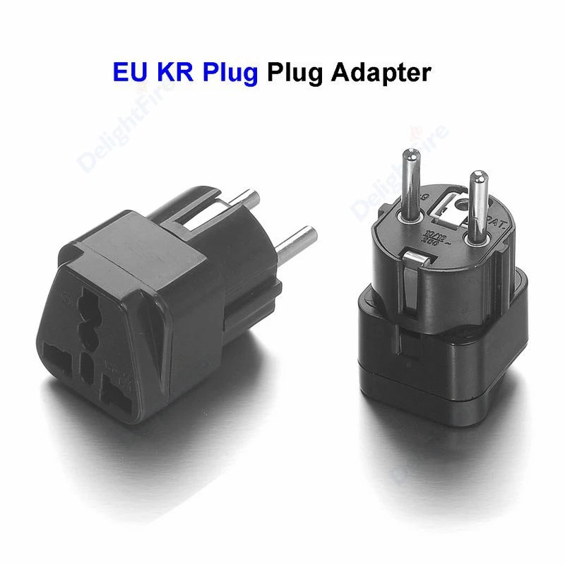 Universal EU Plug Adapter US America UK British To Euro European Korea
