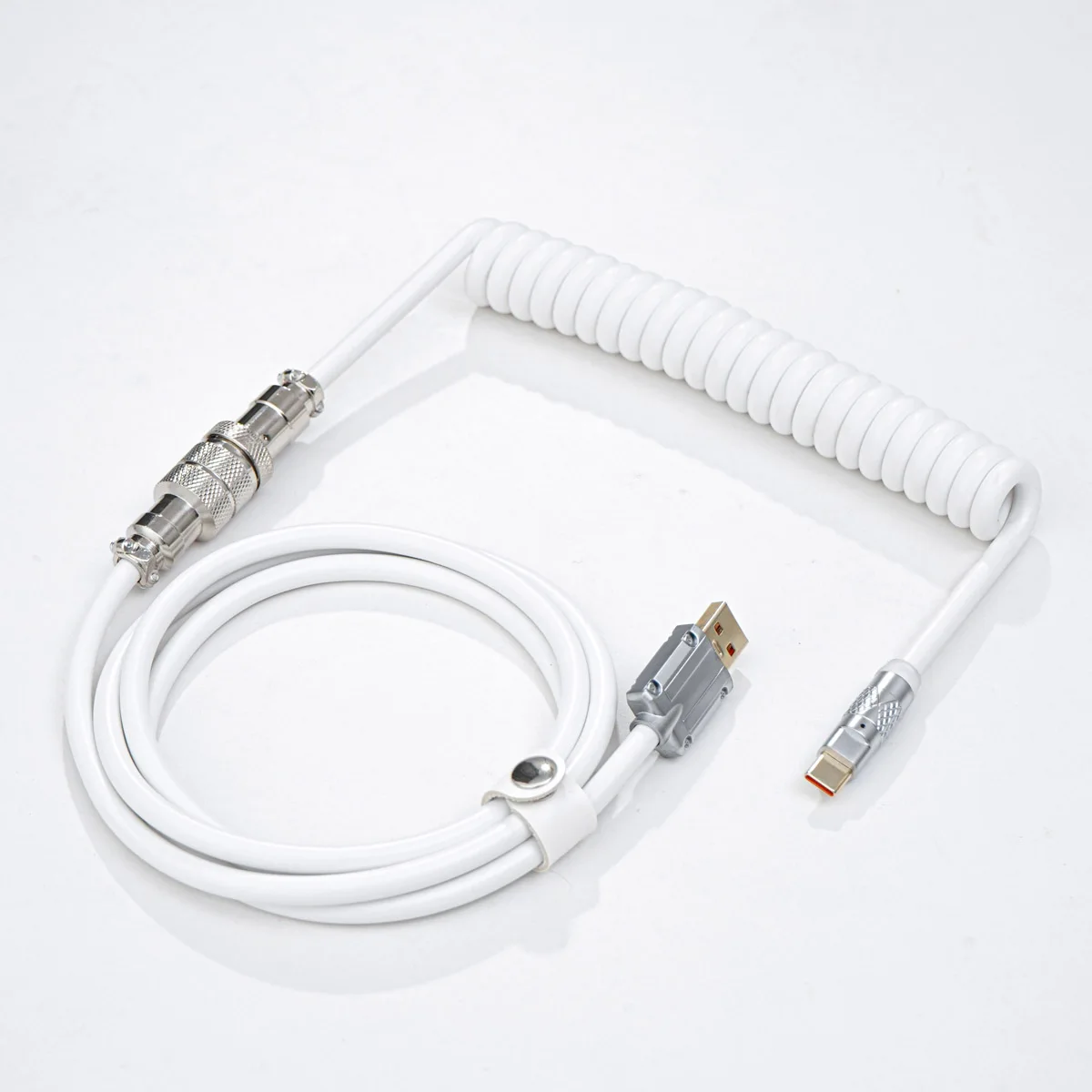 Câble enroulé personnalisé pour clavier mécanique, fil lumineux RVB, câble  USB de type C, chargement de clavier de jeu, PU6.0 - AliExpress