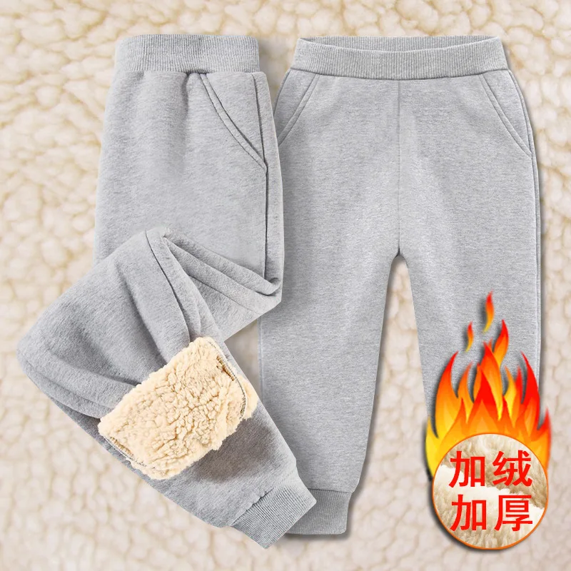 Children Cashmere Sweatpants for Boys Girls Winter Thick Casual Sports Pants Kids Warm Long Pants Trousers 3-14 Years Teenage girls pants boys pants kids pants girls trousers