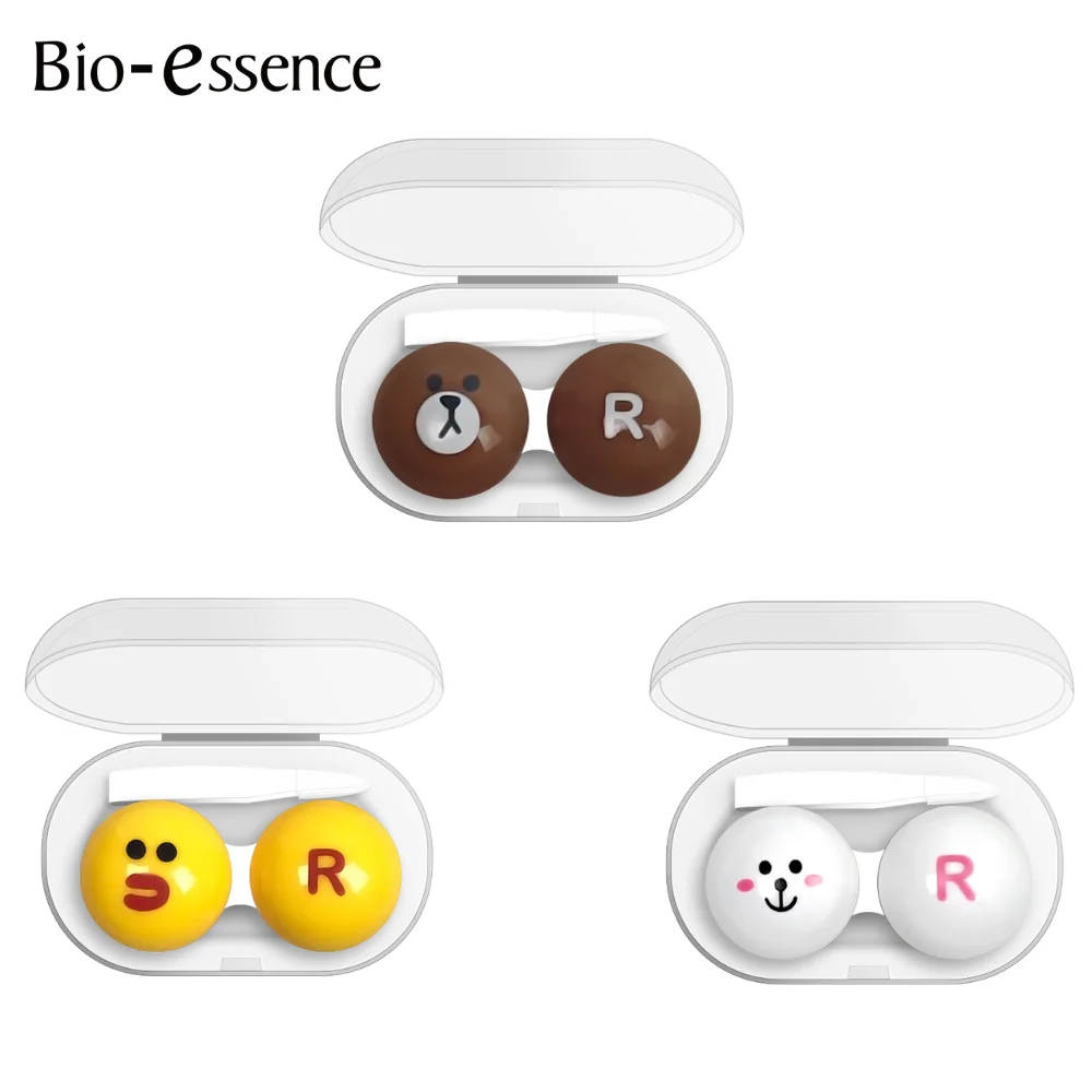 Bio-essence Contact Lenses Container with Tweezers Contact Lenses Box Lens Case for Travel Kit Holder Eyewear Accessories