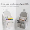 Fabric Hanging Storage Bag for Dormitory Wall Mounted Wall Door Bags Dual-Pocket Side Mesh Organizer Book Magazine Phone Holder 3