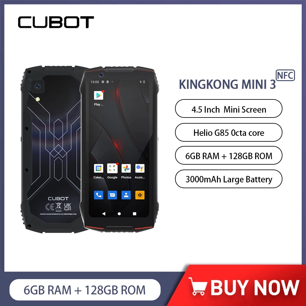 Cubot-KingKong-MINI-3-Cell-Phone-Octa-Core-6GB-128GB-Waterproof-Rugged ...