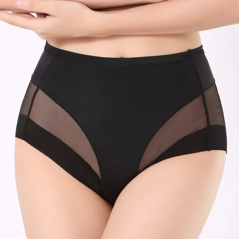 Breathable Mesh Body Sculpting Panties Women's Pants High Elasticity and Comfortable Ice Silk Control Briefs Slimming Underwear