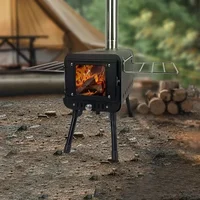 Outdoor Camping Cooking Stove Portable Hornillo Wood-burning Stove Camping Tent Fogao Cooker tool 1